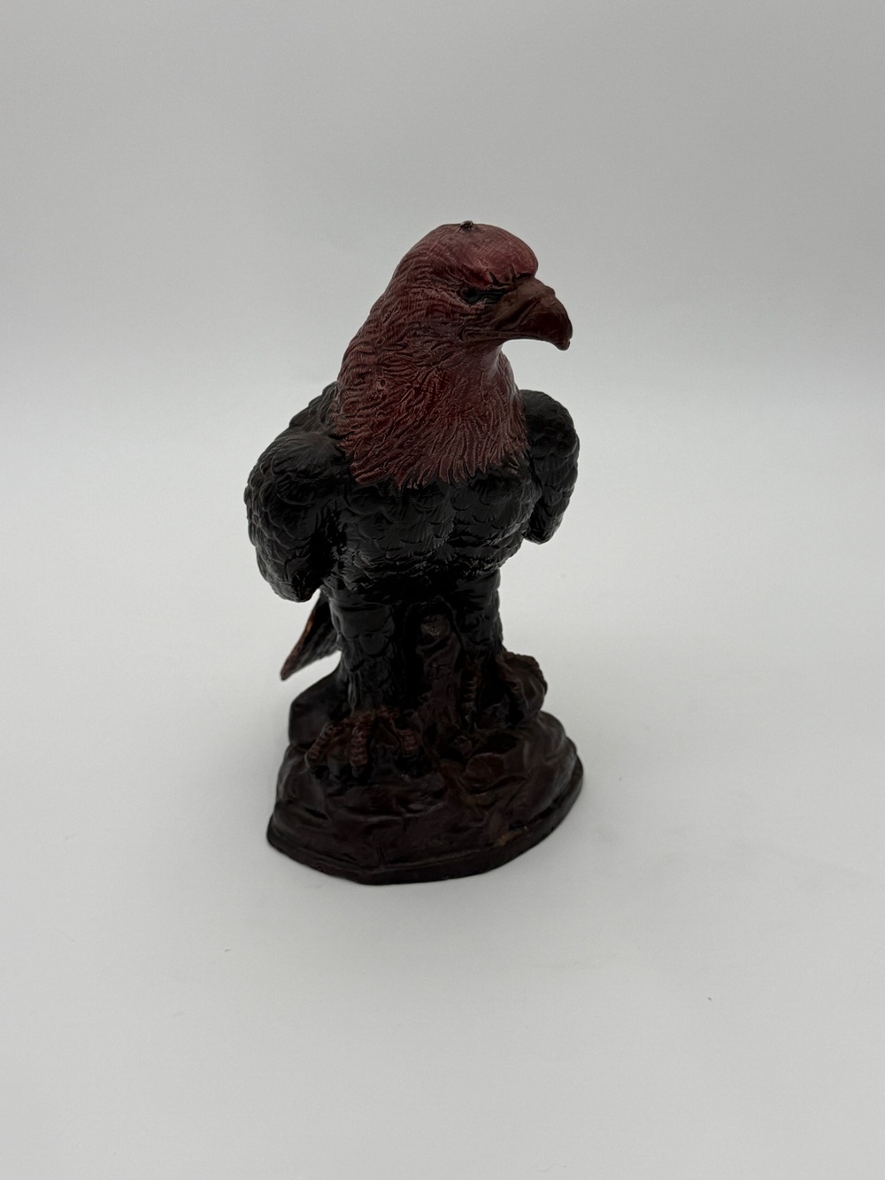Vtg. RED MILL Orig. Eagle Statue 7.5” Signed PAT Handcrafted From Pecan Shells